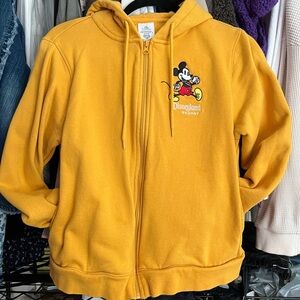 Mickey Mouse golden yellow zip-up sweater 💛